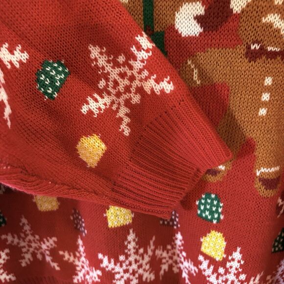 Party Sweater Dec 25th Gingerbread Man Ugly Christmas Sweater Size XL - Picture 3 of 5